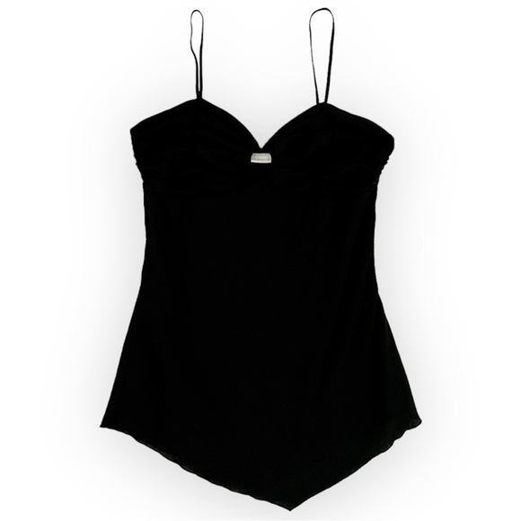 Y2k No Boundaries Black O Ring Tank Top - Picture 1 of 5